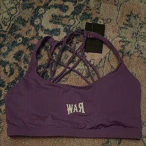 Raw Gear Purple Strappy Sports Bra